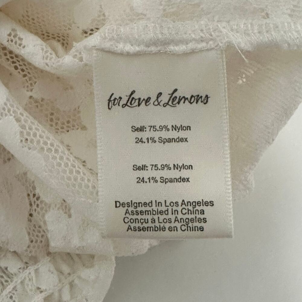 NWTs For Love and Lemons Victoria Secret Violeta White Lace Top (L) - Picture 15 of 16